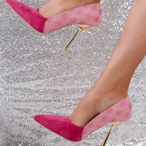 ISO ISO SHEIN Two-Tone Fuchsia and Light Pink Pointed Stiletto Heels